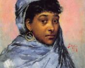 朱利叶斯 勒布朗 斯图尔特 : Young Woman In Blue